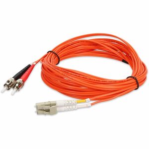 AddOn+2m+LC+(M)+to+ST+(M)+Orange+OM1+Duplex+LSZH+Multi-Mode+Fiber+Patch+Cable