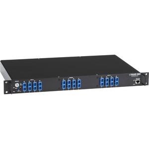 Black Box Rackmount Gang Switch 19"  1U 4 Duplex Multimode SC Network Manageable