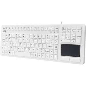 Adesso SlimTouch 270 Antimicrobial Waterproof Touchpad Keyboard (White)