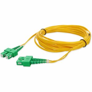 AddOn 1m ASC to ASC Yellow OS2 Duplex OFNR Riser-Rated SMF Single Mode Fiber Patch Cable 9/125 ADDASCASC1M9SMF