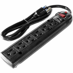 Weltron 6-Outlet 750 Joules Surge Protector Black WSP-600PLF-3BK Weltron+6-Outlet+750+Joules+Surge+Protector+Black+WSP-600PLF-3BK
