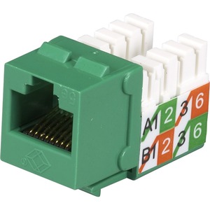 Black Box GigaBase2 CAT5e Jack Universal Wiring Green Single-Pack