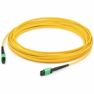 AddOn+40m+MPO+Female+to+MPO+Female+12-Strand+Yellow+OS2+Crossover+Fiber+OFNR+Riser-Rated+Patch+Cable+ADDMPOMPO40M9SM