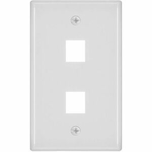 MonoPrice 2-Hole 1-Gang Keystone Wall, White