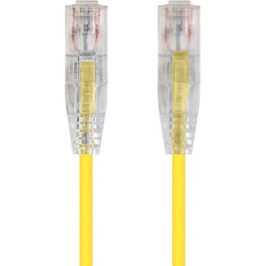 Monoprice SlimRun Cat6 28AWG UTP Ethernet Network Cable 1ft Yellow
