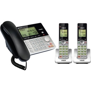 VTech CS6949-2 DECT 6.0 Standard Phone Silver Black VTech+CS6949-2+DECT+6.0+Standard+Phone+Silver+Black