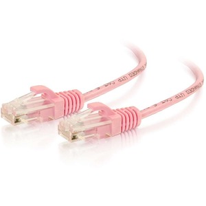 C2G 01194 10ft Cat6 Snagless UTP Slim Ethernet Network Patch Cable - Pink
