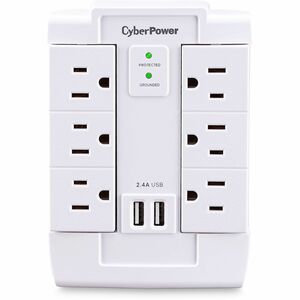 CyberPower+Professional+CSP600WSURC2+6+Outlets+Surge+Suppressor%2fProtector