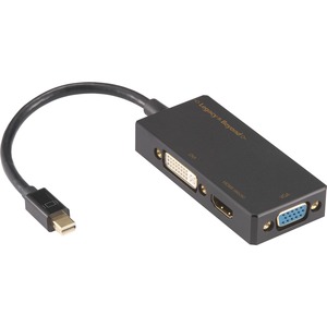 SIIG Mini DisplayPort to 4K HDMI/ DVI/VGA 3-in-1 Adapter