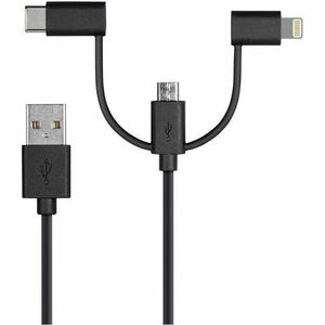 Monoprice+3ft+Apple+MFi+Certified+USB+to+Micro+USB+%2b+Type-C+%26+Lightning+Adapter