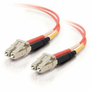 C2G+1m+LC-LC+62.5%2f125+OM1+Duplex+Multimode+PVC+Fiber+Optic+Cable+-+Orange