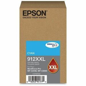 Epson DURABrite Pro 912XXL Original Extra High Yield Inkjet Ink Cartridge Cyan Pack T912XXL220 Epson+DURABrite+Pro+912XXL+Original+Extra+High+Yield+Inkjet+Ink+Cartridge+Cyan+Pack+T912XXL220