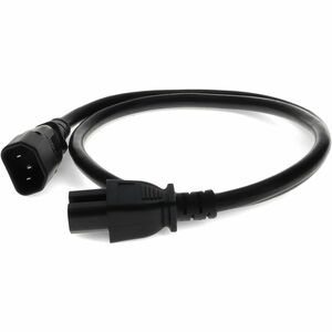 AddOn 6ft C14 to C15 14AWG 100-250V at 10A Power Cable M/F Black