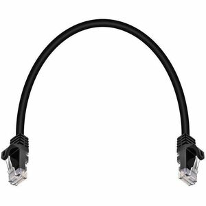 Monoprice 1ft Cat6 Snagless UTP Network Patch Cable Black 109795
