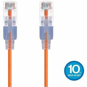 Monoprice+6in+Cat6A+Snagless+UTP+Network+Patch+Cable+Orange+10-Pack+29463