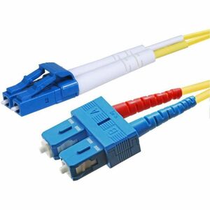 Monoprice+Single-Mode+Fiber+Optic+Cable+LC-SC+UL+2mm+9%2f125+OFNR+Duplex+Yellow+3m