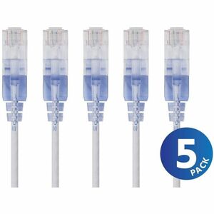 Monoprice+30ft+Cat6A+Snagless+UTP+Network+Patch+Cable+White+5-Pack