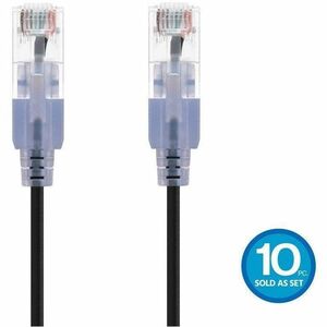 Monoprice SlimRun 30ft Cat6A Snagless UTP Ethernet Patch Cable Black 10Ct Monoprice+SlimRun+30ft+Cat6A+Snagless+UTP+Ethernet+Patch+Cable+Black+10Ct