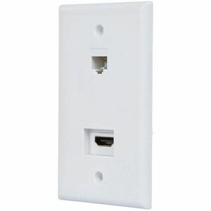 Monoprice Recessed HDMI Wall Plate with 1* HDMI F/F Adapter & 1*RJ45 Cat5e Coupler