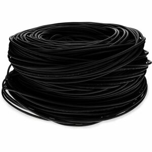 AddOn 1000ft Non-Terminated Black CAT6 Shielded PVC Solid Bulk Cable CAT 6 ADDCAT6BULK1KSBK