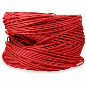 AddOn 1000' Non-Terminated Red Cat5e UTP PVC Copper Patch Cable ADDCAT5EBULK1KRD