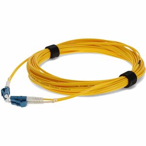AddOn 2m LC to LC Yellow OS2 Duplex Microboot Snagless OFNR Riser-Rated SMF Single Mode Fiber Patch Cable 9/125