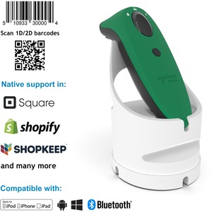 Socket+Mobile+SocketScan+S740+Universal+Barcode+Scanner+Green+%26+White+Dock+CX35302132