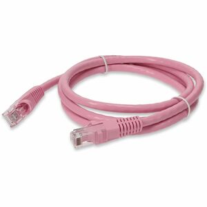AddOn 10ft Pink CAT6 PVC Ethernet Cable Snagless Bubble Boot RJ-45 M/M CAT 6