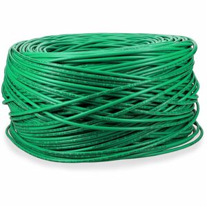 AddOn 1000ft Non-Terminated Green CAT6 Plenum-Rated Solid Bulk Cable CAT 6 ADDCAT6BULK1KPGN