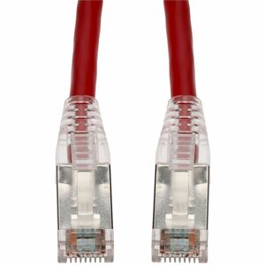 AddOn 2ft Red CAT 6A Shielded PVC Ethernet Cable Snagless Bubble Boot RJ-45 M/M ADD2FCAT6ASRD