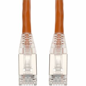 AddOn 15ft Orange CAT 6A Shielded PVC Ethernet Cable Snagless Bubble Boot RJ-45 M/M ADD15FCAT6ASOE