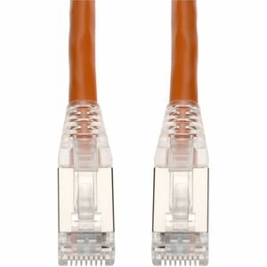 AddOn 10ft Orange CAT6A Shielded PVC Ethernet Cable Snagless Easy Clear Boot RJ-45 M/M CAT 6A