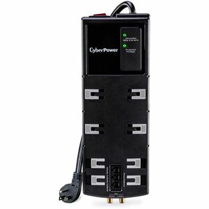 CyberPower HT812TC Home and Office 8 Outlet Surge Protector with 4350 J Surge Suppression