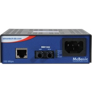 B+B SmartWorx 100Mbps and 10/100/1000Mbps Media Converter IMC450MMSTUS