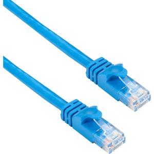 Black Box CAT6A 500-MHz STR Patch Cable Slim Molded Snagless Boot UTP CM PVC Blue 3FT