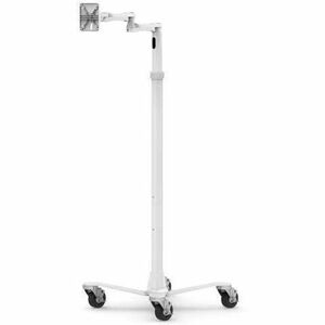 Compulocks Medical Rolling Cart Extended VESA Compatible White MCRSTDEXW