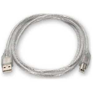 AddOn+USB+2.0+A+To+USB+2.0+B+Male+To+Male+Cable+Clear