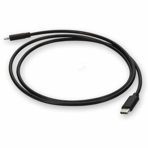 AddOn+3ft+USB-C+3.1+to+Lightning+Cable+Male+to+Male+Black+TPE+Cable+USBC2LGTTPE1M