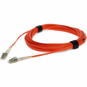 AddOn 15m LC to LC Orange OM2 Duplex OFNR Riser-Rated MMF Multi Mode Fiber Patch Cable 50/125