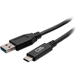 C2G+1ft+USB+C+to+USB+A+Cable+USB+C+to+A+Cable+USB+3.2+Gen+1+3A+5Gbps+Black+M%2fM+C2G28875