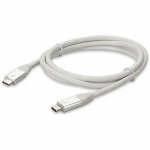 AddOn+3ft+USB-C+3.1+Male+to+Male+Thunderbolt-compatible+Sync+and+Charge+White+Cable+USBCTBOLT12MW