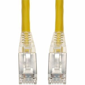 AddOn 100ft Yellow CAT 6 Shielded PVC Ethernet Cable Snagless Easy Clear Boot RJ-45 M/M