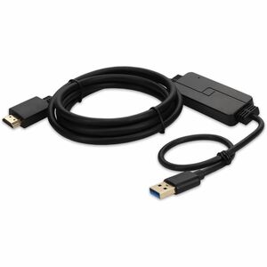 AddOn 2.0m 6.6ft USB A 3.0 Male to HDMI 1.3 Male Black Adapter Cable