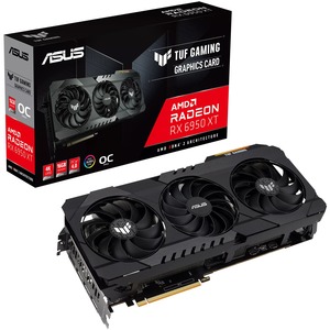 TUF+AMD+Radeon+RX+6950+XT+Graphic+Card+16+GB+GDDR6+7680+x+4320+2.12+GHz+Game+Clock+2.32+GHz+Boost+Clock+256+bit+Bus+Width+PCI+Express+4.0+DisplayPort+3+x+DisplayPort+HDMI+TUFRX6950XTO16GGA