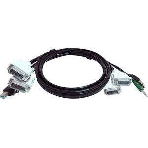 Black Box Secure KVM Cable Each end 1 USB 1 or 2 Dual-Link DVI 1 3.5mm Audio SKVMCBL2DVI10 Black+Box+Secure+KVM+Cable+Each+end+1+USB+1+or+2+Dual-Link+DVI+1+3.5mm+Audio+SKVMCBL2DVI10