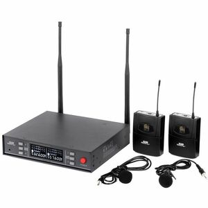 Monoprice Stage Right 200-Channel UHF Dual Lavalier Wireless Microphones System