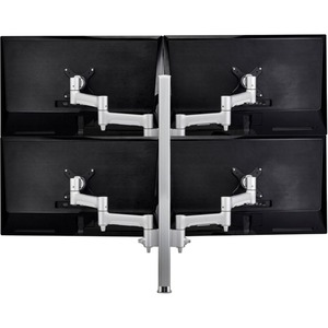Atdec Quad Monitor Desk Mount for up to 30" Displays Silver AWMS44675HS