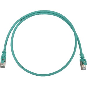 Tripp Lite Cat6a 10G Snagless Shielded Slim STP Ethernet Cable RJ45 M/M PoE Aqua 3 ft. 0.9 m N262S03AQ