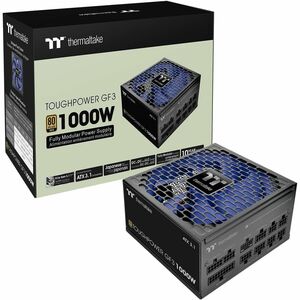 Thermaltake Toughpower GF3 1000W Power Supply Black ATX 120 V AC 230 V AC Input 1000 W Active PFC PCI Express Connector 5.0 1 Fan ATI CrossFire Supported NVIDIA SLI Supported Low Noise PSTPD1000FNFAGU4