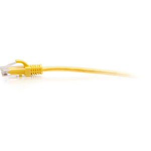 C2G 15ft Cat6a Snagless Unshielded UTP Slim Ethernet Cable Cat6a Slim Network Patch Cable PoE Yellow C2G30172